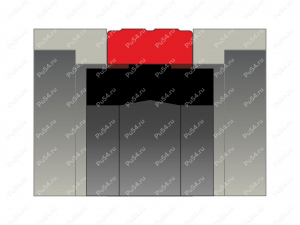 Уплотнение поршня 150x128x146x26.5x5.1, аналог HALLITE 753A (2349910), Código de product 70-08-921201, Poliuretano, PA+M95+M87, Imagen №1